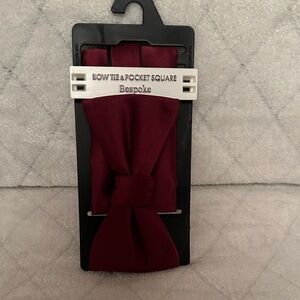 Bespoke Bow Tie & Pocket Square Set - Burgundy